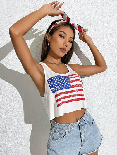 Chaleco Estampado sin Mangas - Top Ajustado Leisure para Mujer - Image 18