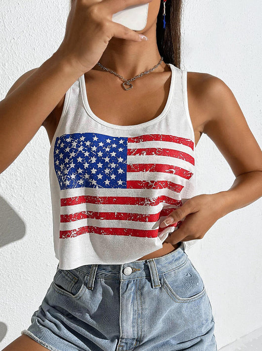 Chaleco Estampado sin Mangas - Top Ajustado Leisure para Mujer - Image 21