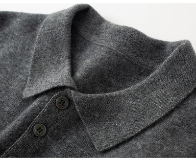 Suéter Tipo Polo de Cachemira para Hombre Ejecutivo - Image 37