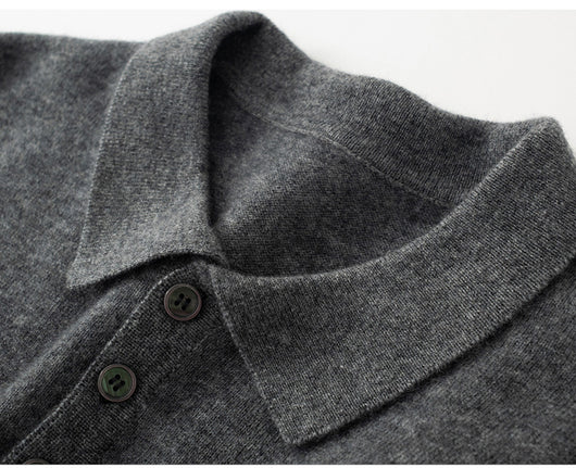 Suéter Tipo Polo de Cachemira para Hombre Ejecutivo - Image 37