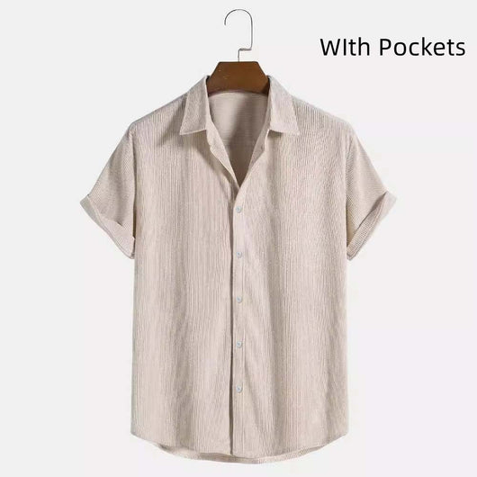 Camisa Casual de Hombre en Colores Sólidos - Image 9