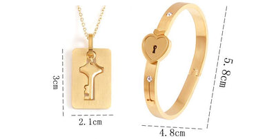 Pulsera Candado del Amor para Parejas en Aleación - Image 9