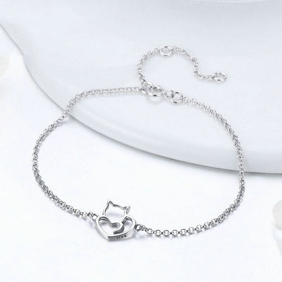Pulsera de Plata con Gato Adorable - Image 7