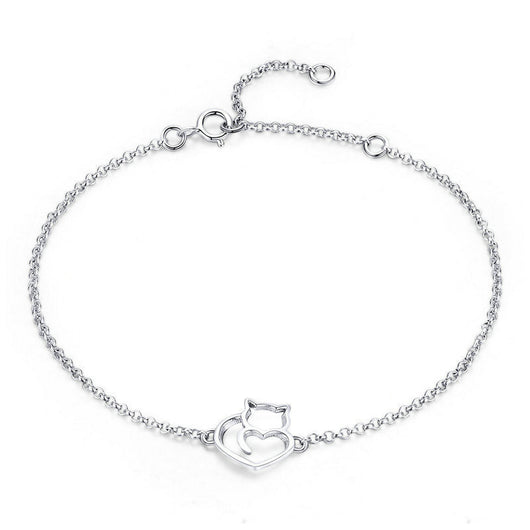 Pulsera de Plata con Gato Adorable - Image 8