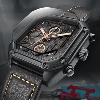 Reloj de Cuarzo Multifuncional con Esfera Cuadrada para Hombre - Image 12