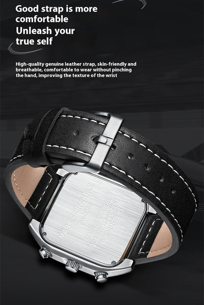 Reloj de Cuarzo Multifuncional con Esfera Cuadrada para Hombre - Image 17