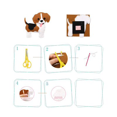 Kit de Costura Educativa para Niños - Mascotas en Fieltro DIY - Image 23