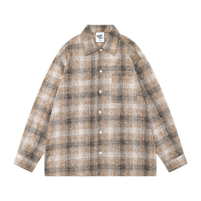 Camisa de Manga Larga a Cuadros Degradados para Hombre - Image 24
