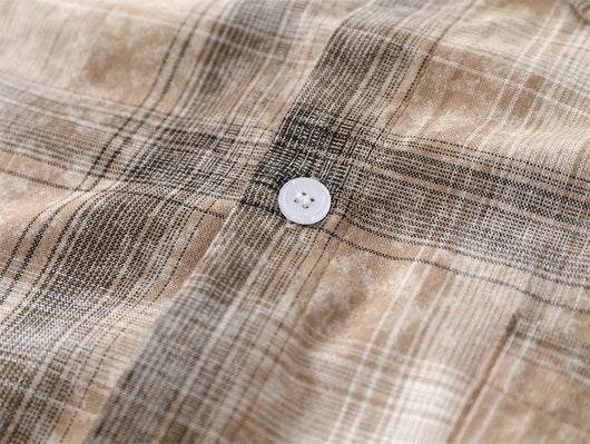 Camisa de Manga Larga a Cuadros Degradados para Hombre - Image 28