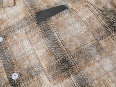 Camisa de Manga Larga a Cuadros Degradados para Hombre - Image 30