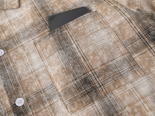 Camisa de Manga Larga a Cuadros Degradados para Hombre - Image 30