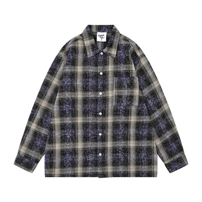 Camisa de Manga Larga a Cuadros Degradados para Hombre - Image 32