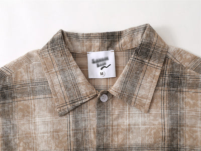 Camisa de Manga Larga a Cuadros Degradados para Hombre - Image 34