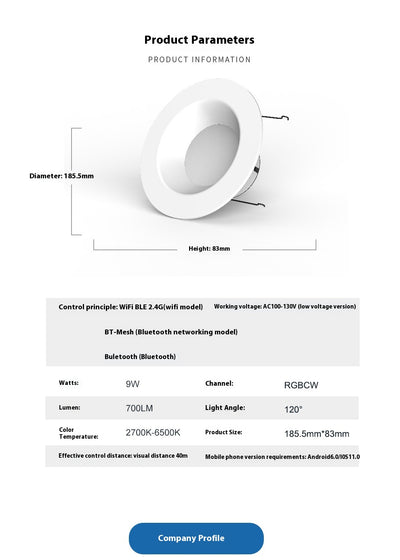 Lámpara de Techo LED Inteligente WiFi con Control Remoto y Cambio de Colores RGBW - Image 6