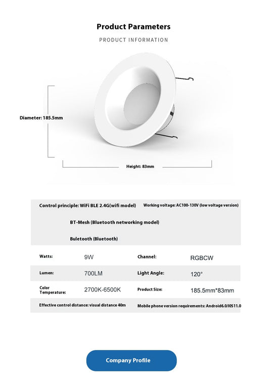 Lámpara de Techo LED Inteligente WiFi con Control Remoto y Cambio de Colores RGBW - Image 6