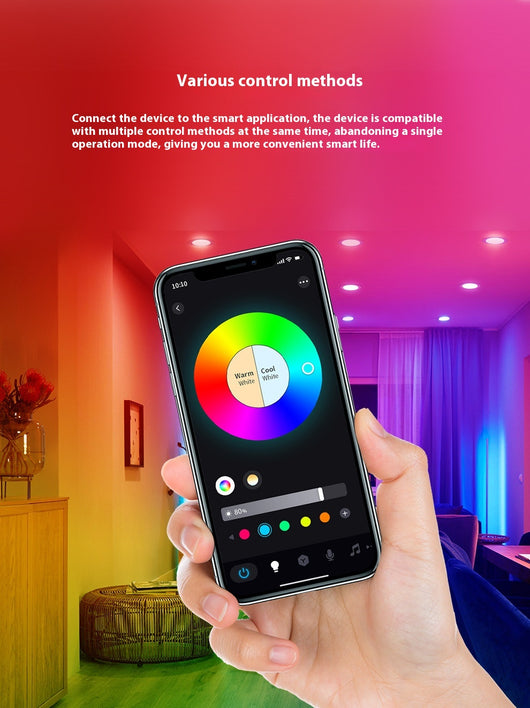 Lámpara de Techo LED Inteligente WiFi con Control Remoto y Cambio de Colores RGBW - Image 9