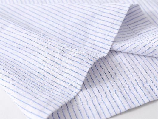 Camisa Suelta de Rayas Verticales Manga Larga para Hombre - Image 21