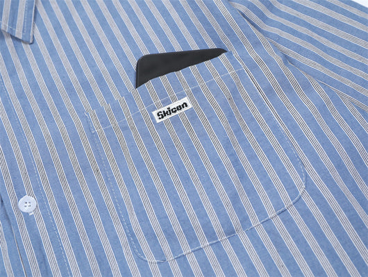 Camisa de Rayas Verticales Manga Larga para Hombre - Image 19