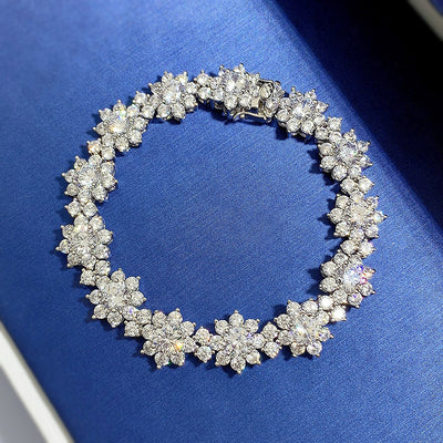 Pulsera de Plata S925 con Diamante Artificial Girasol Incrustado - Image 21