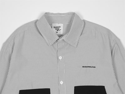 Camisa Suelta de Rayas Verticales y Manga Larga para Hombre - Image 22