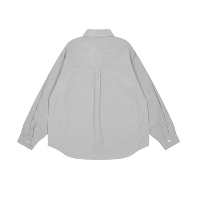 Camisa Suelta de Rayas Verticales y Manga Larga para Hombre - Image 29