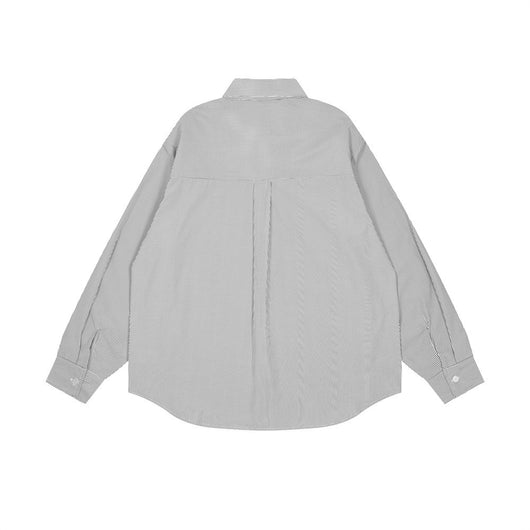 Camisa Suelta de Rayas Verticales y Manga Larga para Hombre - Image 29