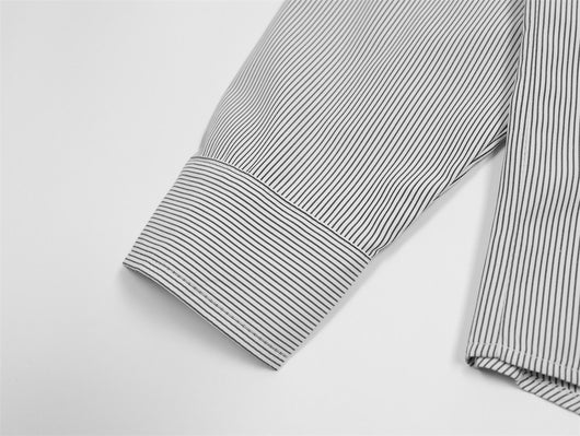 Camisa Suelta de Rayas Verticales y Manga Larga para Hombre - Image 30
