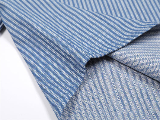 Camisa Suelta de Rayas Verticales y Manga Larga para Hombre - Image 27