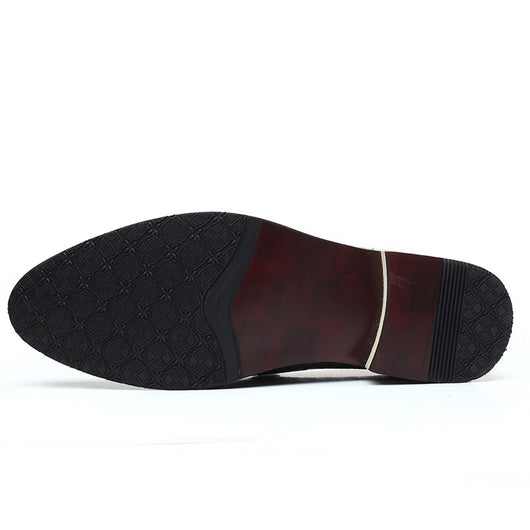 Zapatos de Cuero Punta Afilada con Borlas Estilo Británico para Hombre - Image 10