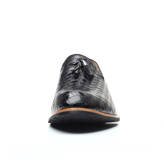 Zapatos de Cuero Punta Afilada con Borlas Estilo Británico para Hombre - Image 15