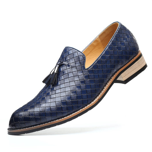 Zapatos de Cuero Punta Afilada con Borlas Estilo Británico para Hombre - Image 17