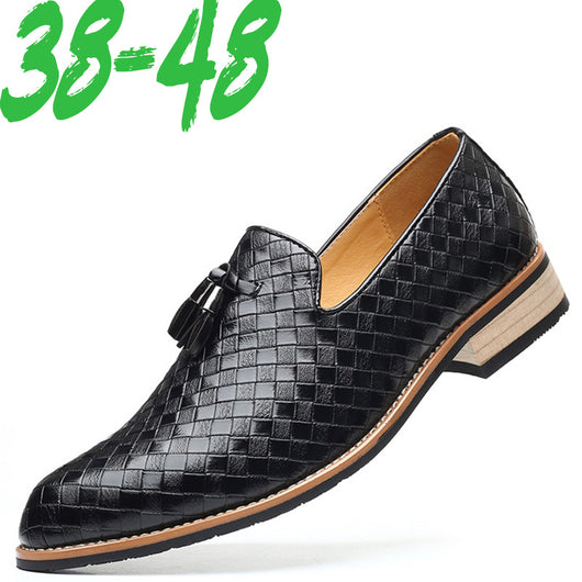 Zapatos de Cuero Punta Afilada con Borlas Estilo Británico para Hombre - Image 18