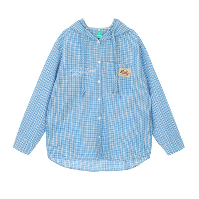 Sudadera Cuadros Holgada de Manga Larga para Hombre - Image 19