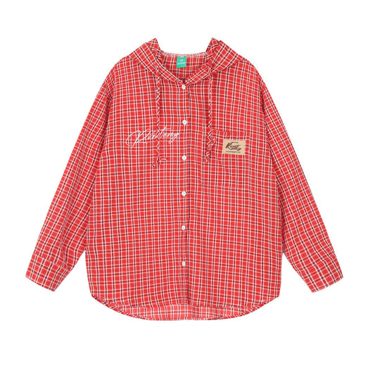 Sudadera Cuadros Holgada de Manga Larga para Hombre - Image 23
