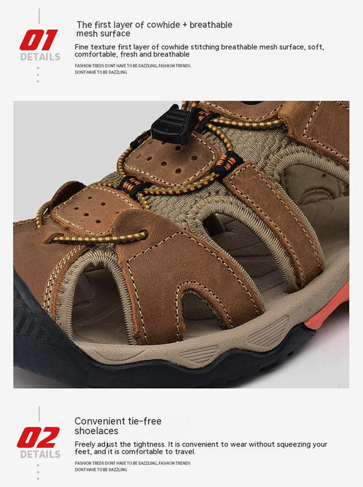 Sandalias de Cuero Auténtico para Playa y Uso Casual - Image 17