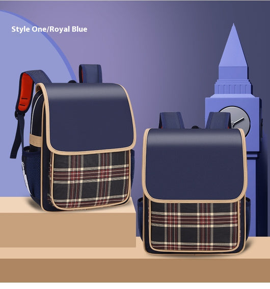 Mochila Escolar Impermeable con Descompresión Estilo Británico para Preescolar - Image 9