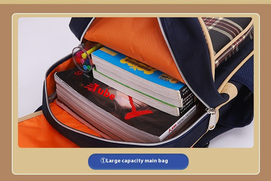 Mochila Escolar Impermeable con Descompresión Estilo Británico para Preescolar - Image 10