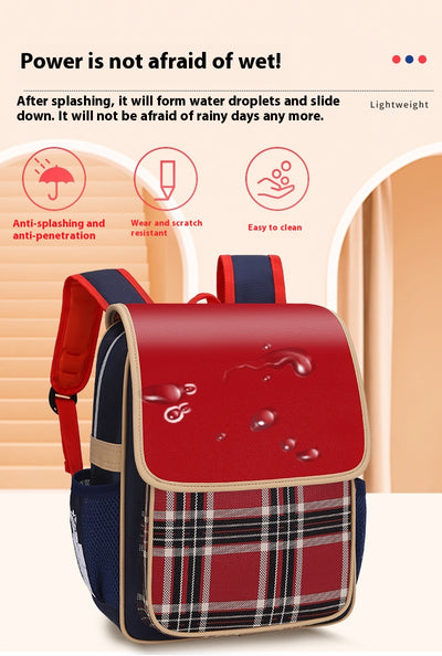 Mochila Escolar Impermeable con Descompresión Estilo Británico para Preescolar - Image 13