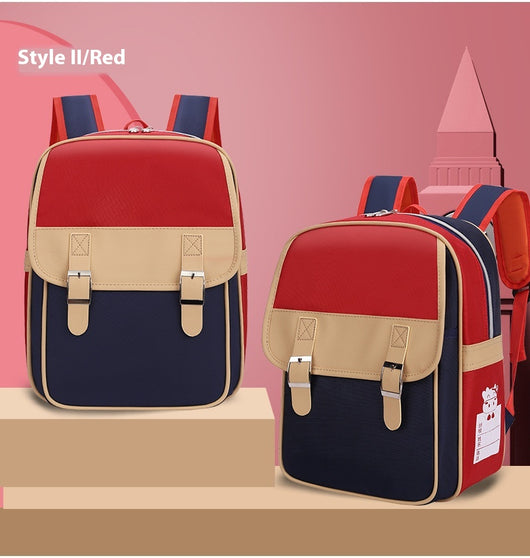 Mochila Escolar Impermeable con Descompresión Estilo Británico para Preescolar - Image 14