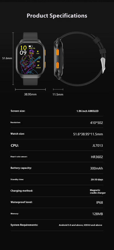 Reloj Inteligente FW16E con Pantalla Grande HD y Llamadas Inalámbricas - Image 14