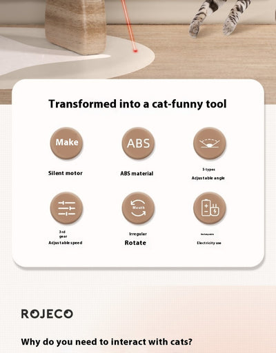White cat's paw shaped laser toy with orange paw pads and a black laser emitter, labeled "Battery Model." - Image 35