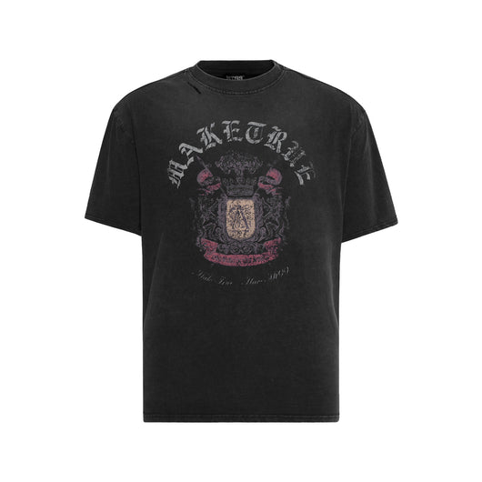 Playera de Algodón con Letras Góticas Desgastadas para Hombre - Image 19
