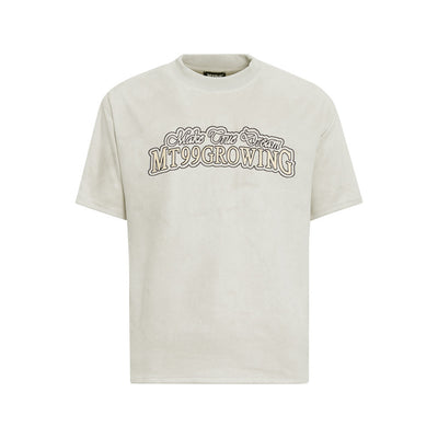 Camiseta Manga Corta con Bordado Retro Alfabético para Hombre - Image 29