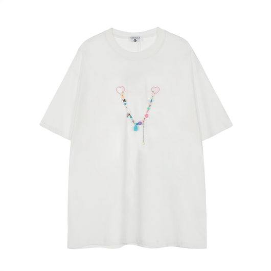 Camiseta Unisex con Estampado de Letras Pintadas a Mano - Image 23