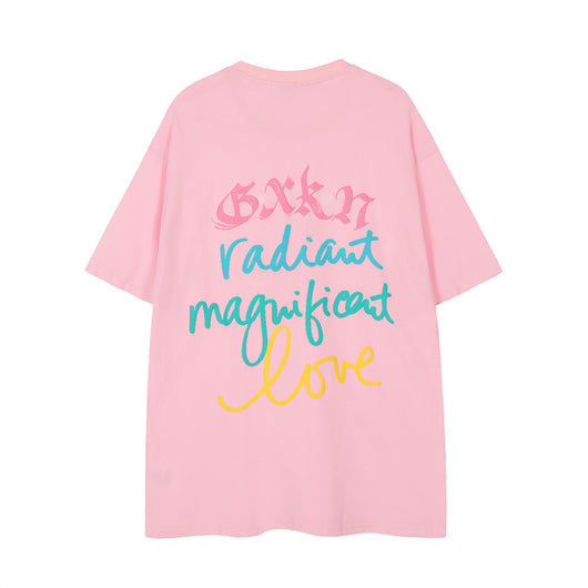 Camiseta Unisex con Estampado de Letras Pintadas a Mano - Image 24