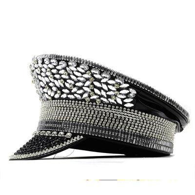 Gorra de Diamantes Plateada con Lentejuelas para Novia y Eventos - Image 7