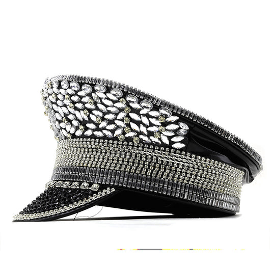 Gorra de Diamantes Plateada con Lentejuelas para Novia y Eventos - Image 7