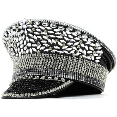 Gorra de Diamantes Plateada con Lentejuelas para Novia y Eventos - Image 9