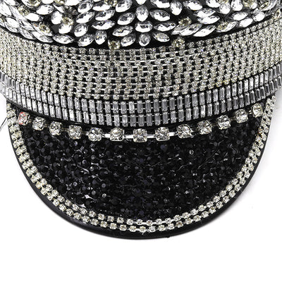 Gorra de Diamantes Plateada con Lentejuelas para Novia y Eventos - Image 10