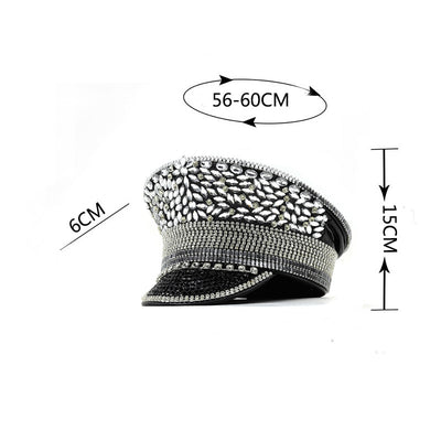 Gorra de Diamantes Plateada con Lentejuelas para Novia y Eventos - Image 11